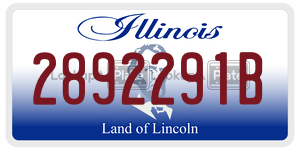 2892291B  license plate in IL