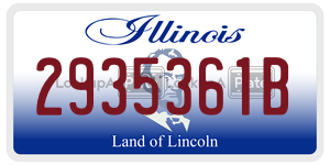 2935361B license plate in Illinois