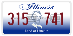 315741  license plate in IL