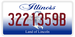 3221359B license plate in Illinois