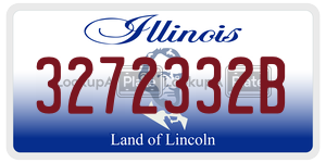 3272332B  license plate in IL