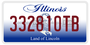 332810TB  license plate in IL