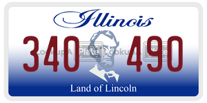 340490  license plate in IL