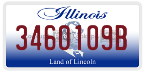 3460109B license plate in Illinois