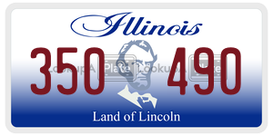 350490  license plate in IL