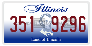 3519296  license plate in IL