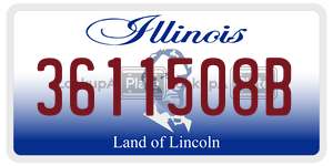 3611508B  license plate in IL
