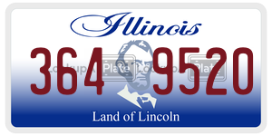 3649520 license plate in Illinois