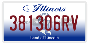 381306RV  license plate in IL