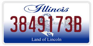 3849173B license plate in Illinois