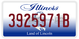 3925971B  license plate in IL
