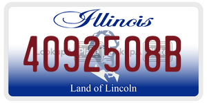 4092508B  license plate in IL