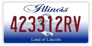 423312RV  license plate in IL