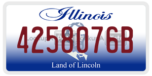 4258076B  license plate in IL