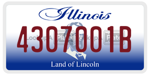 4307001B  license plate in IL