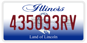 435093RV  license plate in IL