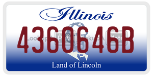 4360646B  license plate in IL