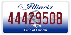 4442950B  license plate in IL