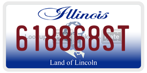 618868ST  license plate in IL
