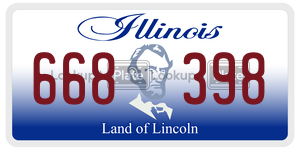 668398  license plate in IL