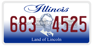6834525  license plate in IL