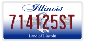 714125ST license plate in Illinois