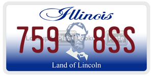 7598SS  license plate in IL