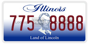 7758888  license plate in IL