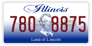 7808875  license plate in IL