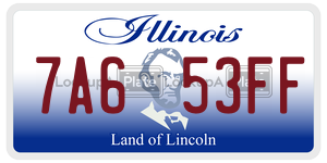 7A653FF license plate in Illinois