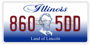 8605DD license plate in Illinois