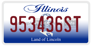 953436ST  license plate in IL