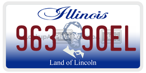 96390EL  license plate in IL