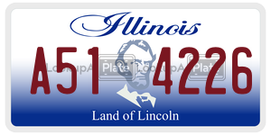 A514226 license plate in Illinois