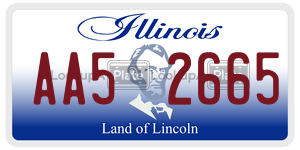 AA52665  license plate in IL