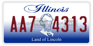 AA74313  license plate in IL