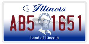 AB51651  license plate in IL