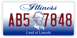 AB57848 license plate in Illinois