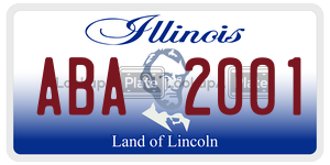 ABA2001  license plate in IL