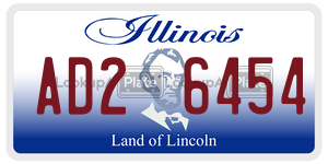 AD26454 license plate in Illinois