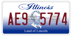 AE95774  license plate in IL