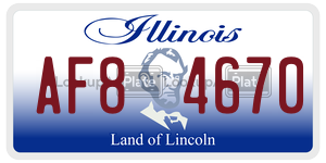 AF84670  license plate in IL