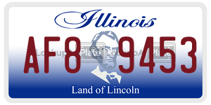 AF89453 license plate in Illinois