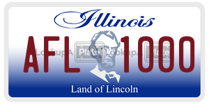 AFL1000 license plate in Illinois