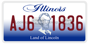 AJ61836 license plate in Illinois