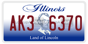 AK36370  license plate in IL
