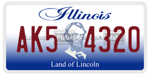 AK54320  license plate in IL