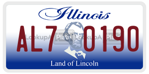 AL70190  license plate in IL