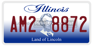 AM28872 license plate in Illinois