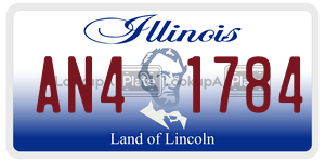 AN41784  license plate in IL